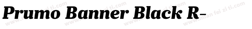 Prumo Banner Black R字体转换